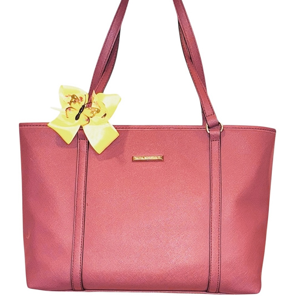 Dana Buchman Pink Shoulder Bag with Yellow Accent